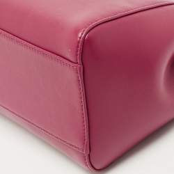 مملوكة مسبقًا Fendi Dark Red Leather Mini Peekaboo Top Handle Bag