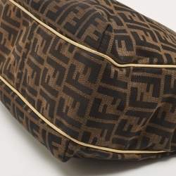 Pre Owned Fendi Tobacco Zucca Canvas and Leather Chef Shopper Tote