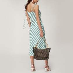 Pre Owned Fendi Tobacco Zucca Canvas and Leather Chef Shopper Tote