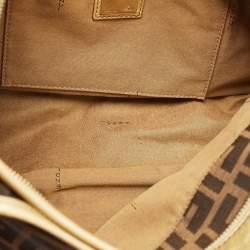 Pre Owned Fendi Tobacco Zucca Canvas and Leather Chef Shopper Tote