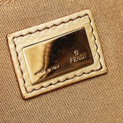 Pre Owned Fendi Tobacco Zucca Canvas and Leather Chef Shopper Tote