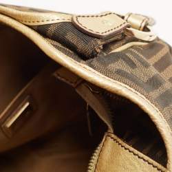 Pre Owned Fendi Tobacco Zucca Canvas and Leather Chef Shopper Tote