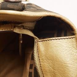 Pre Owned Fendi Tobacco Zucca Canvas and Leather Chef Shopper Tote