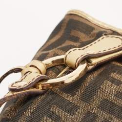 Pre Owned Fendi Tobacco Zucca Canvas and Leather Chef Shopper Tote