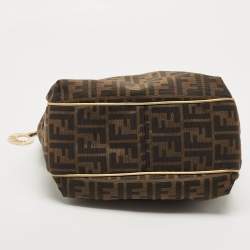 Pre Owned Fendi Tobacco Zucca Canvas and Leather Chef Shopper Tote