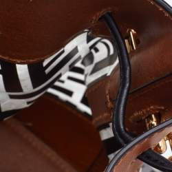 Pre Owned Fendi Black/Brown Zucca PVC and Leather Mon Tresor Bucket Bag