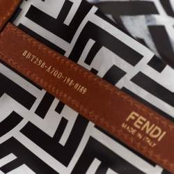 Pre Owned Fendi Black/Brown Zucca PVC and Leather Mon Tresor Bucket Bag