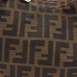 Pre Owned Fendi Tobacco Zucca Canvas and Leather Chef Chain Link Hobo