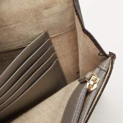 Pre Owned Fendi Multicolor Leather and Snakeskin Bustina Clutch