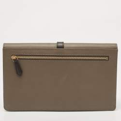 Pre Owned Fendi Multicolor Leather and Snakeskin Bustina Clutch