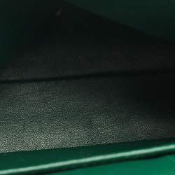 Pre Owned Fendi Green Python Mini Peekaboo Top Handle Bag