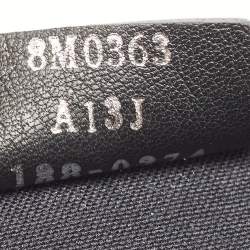 مملوكة مسبقًا Fendi Black Leather Studded Logo Zip Pouch