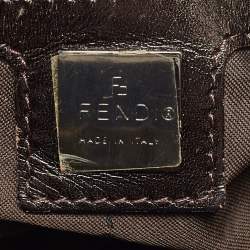 Pre Owned Fendi Beige/Brown Zucchino Canvas and Leather Mama Baguette Bag