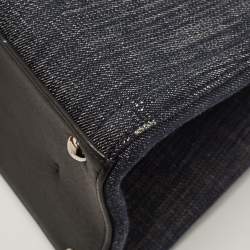 Pre Owned Fendi Black Denim and Leather Large 3Jours Tote
