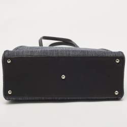 Pre Owned Fendi Black Denim and Leather Large 3Jours Tote