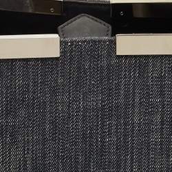 Pre Owned Fendi Black Denim and Leather Large 3Jours Tote