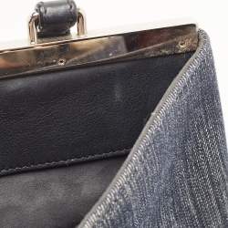 Pre Owned Fendi Black Denim and Leather Large 3Jours Tote