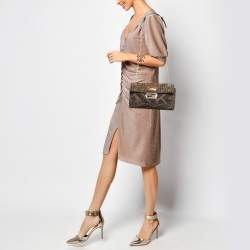Fendi Brown/Tobacco Zucca Canvas Chain Baguette Bag