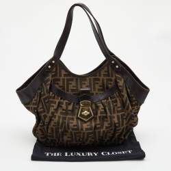 Pre Owned  Fendi Zucca Canvas and Leather Borsa Chef Tote