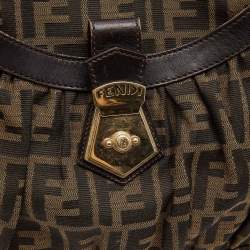 Pre Owned  Fendi Zucca Canvas and Leather Borsa Chef Tote