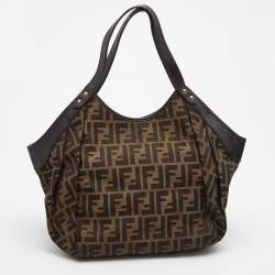 Pre Owned  Fendi Zucca Canvas and Leather Borsa Chef Tote