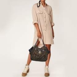 Pre Owned  Fendi Zucca Canvas and Leather Borsa Chef Tote