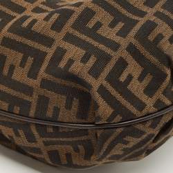 Pre Owned Fendi Tobacco Zucca Canvas and Leather Chef Chain Link Hobo