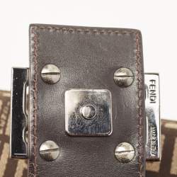 Pre Owned حقيبة كتف فندي جلد وكانفاس توباكو زوكا