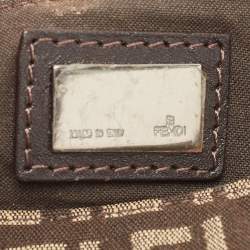 Pre Owned حقيبة كتف فندي جلد وكانفاس توباكو زوكا