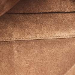 مملوكة مسبقًا Fendi Brown Leather Medium Stripe Peekaboo Top Handle Bag