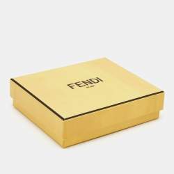 Fendi Red/Black Leather Monster Eyes Card Holder