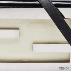 Pre Owned Fendi Multicolor Patent and Leather Metal FF Flap Bag