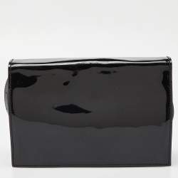 Pre Owned Fendi Multicolor Patent and Leather Metal FF Flap Bag