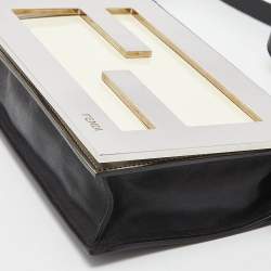Pre Owned Fendi Multicolor Patent and Leather Metal FF Flap Bag