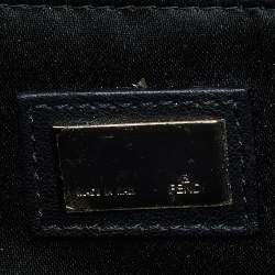 Pre Owned Fendi Multicolor Patent and Leather Metal FF Flap Bag