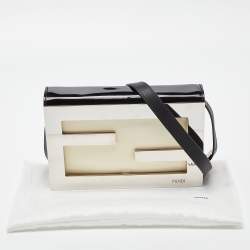 Pre Owned Fendi Multicolor Patent and Leather Metal FF Flap Bag