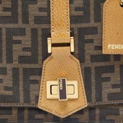 Pre Owned  Fendi Beige/Brown Zucca Canvas Classico No. 1 Satchel