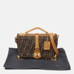 Pre Owned  Fendi Beige/Brown Zucca Canvas Classico No. 1 Satchel