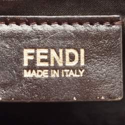 Pre Owned Fendi Tobacco Zucca Canvas and Leather Flap Crossbody Bag