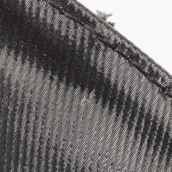 Pre Owned Fendi Black Pleated Coated Nylon Mia Flap Shoulder Bag