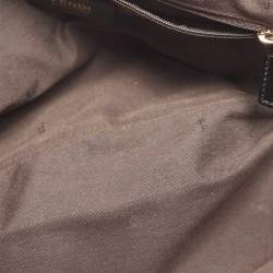 Pre Owned Fendi Black Pleated Coated Nylon Mia Flap Shoulder Bag