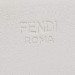 Pre Owned Fendi Multicolor Zucca Velvet and Leather Triplette Pouch