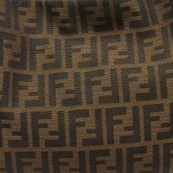 Pre Owned Fendi Tobacco Zucca Canvas and Leather Medium Chef Tote