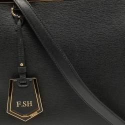 Pre Owned Fendi Black Leather Medium 2Jours Tote