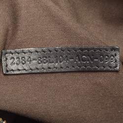 Pre Owned Fendi Black Zucca Canvas and Leather Bauletto Boston Bag