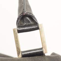 Pre Owned Fendi Black Zucca Canvas and Leather Bauletto Boston Bag