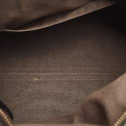 Pre Owned Fendi Black Zucca Canvas and Leather Bauletto Boston Bag