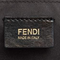 Fendi Black Zucca Canvas and Patent Leather Mia Hobo