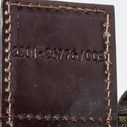 Fendi Tobacco Zucca Canvas and Leather Logo Flap Baguette Bag