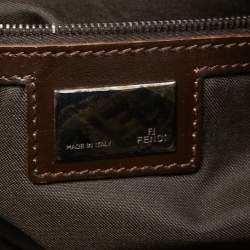 مملوكة مسبقًا حقيبة باغيت فندي ماما جلد وكانفاس زوكينو بني/بيج